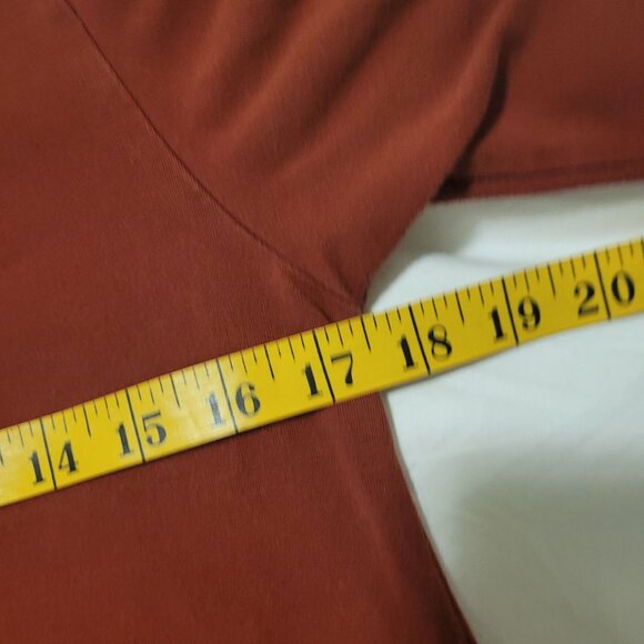 The Territory Ahead Womens Red LS Dress S Cotton Blend Terracotta Academia - Picture 6 of 6